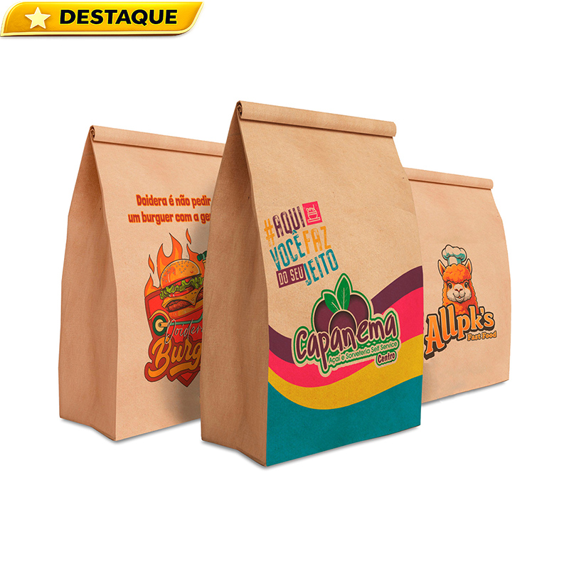 Sacos Kraft Personalize Fácil Vários Tamanhos. ⭐