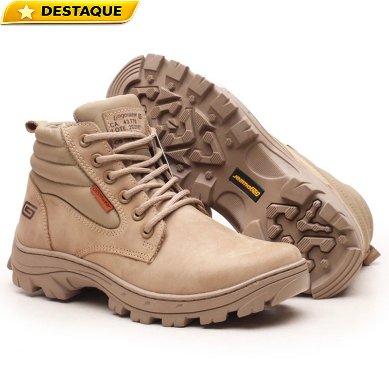 Bota Coturno Unissex Gogowear 100% Couro - 6x sem juros - 23% OFF⭐