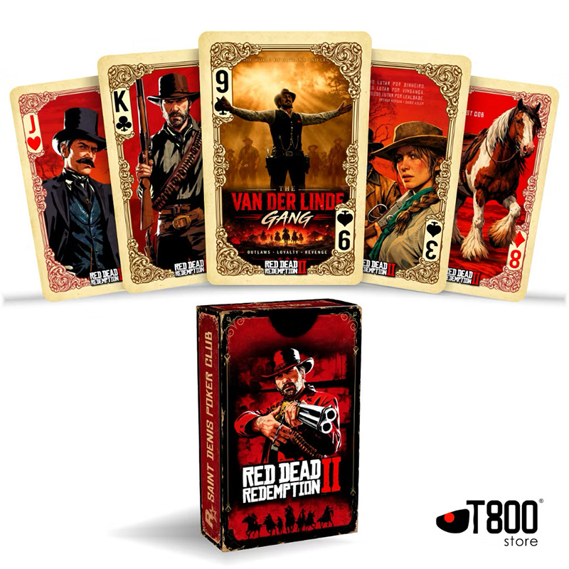 Baralho Red Dead Redemption 2 - 54 CARTAS + CAIXA