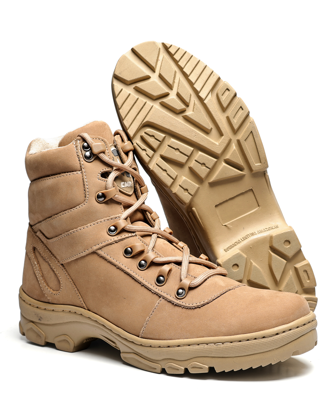 Bota Cano Baixo Couro Nobre Nobuck Areia