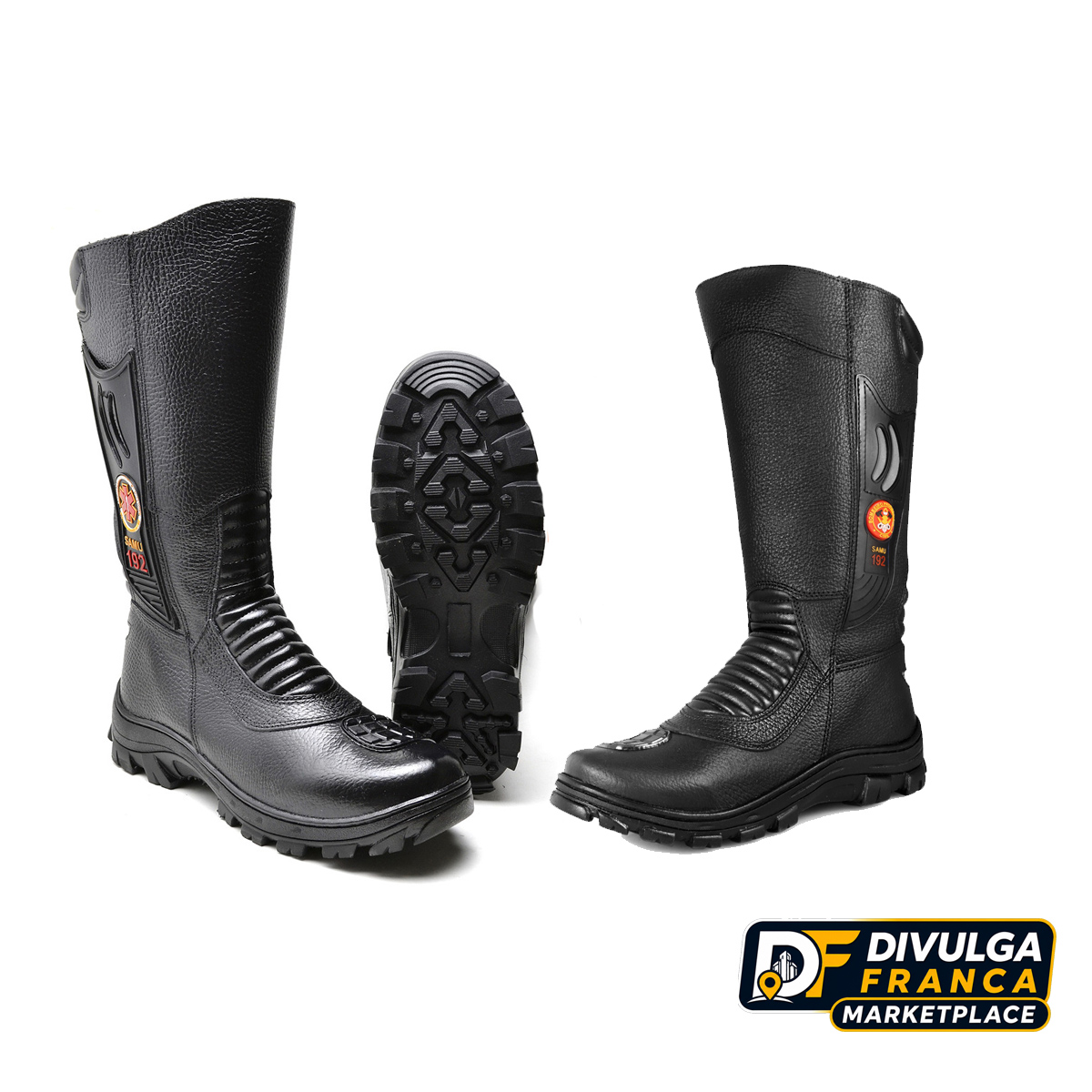 Bota Tática Resgate SAMU e Bombeiro Civil -  Cano Longo