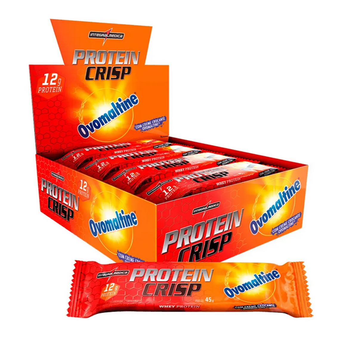 Barra de Proteína Crisp Bar Ovomaltine 12 unidades Integralmédica