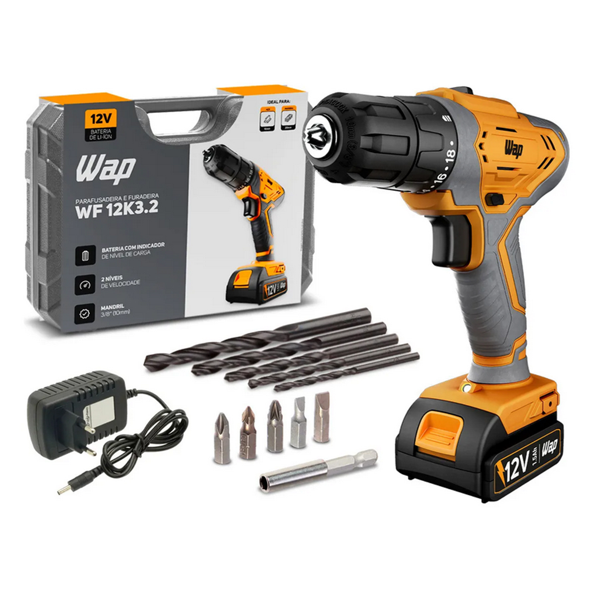 Parafusadeira E Furadeira De Impacto Wf 12k3.2 Wap - 34% OFF