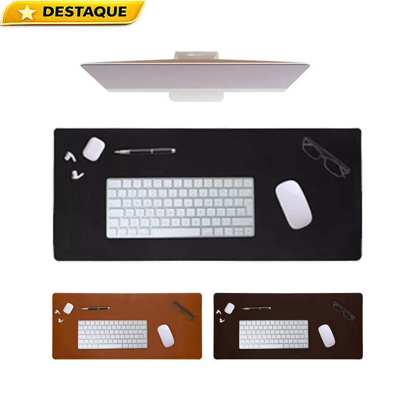 🖥️ Desk Pad Premium em Couro Ecológico 90x40cm