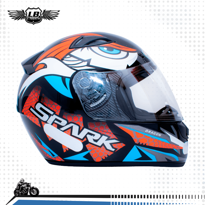 Capacete New EBF Spark Dragon Vermelho Fosco