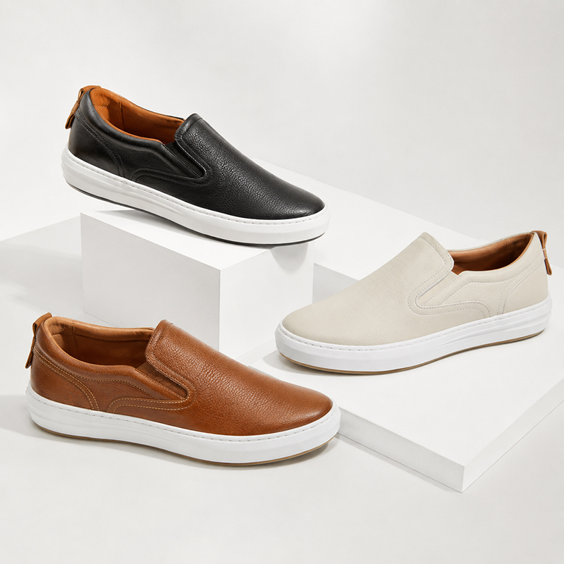 Sapatênis Masculino Slip On em Couro Legítimo Floater