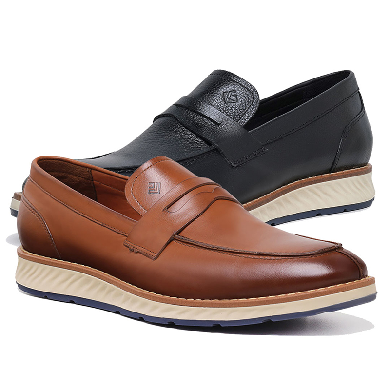 Sapato Casual Masculino Em Couro Premium Linha Toscana