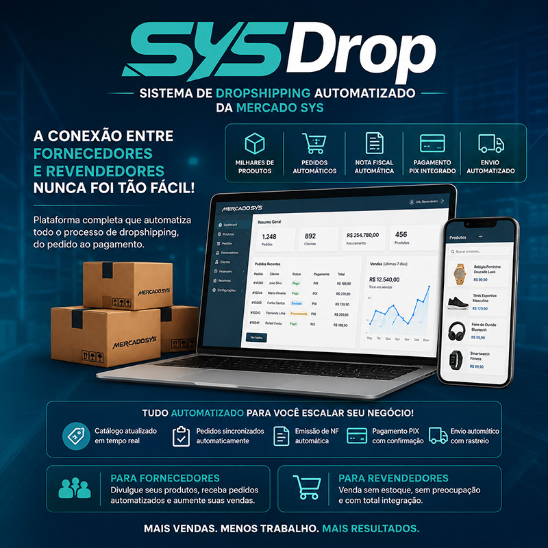 SysDrop - Plataforma de Dropshipping Automatizado